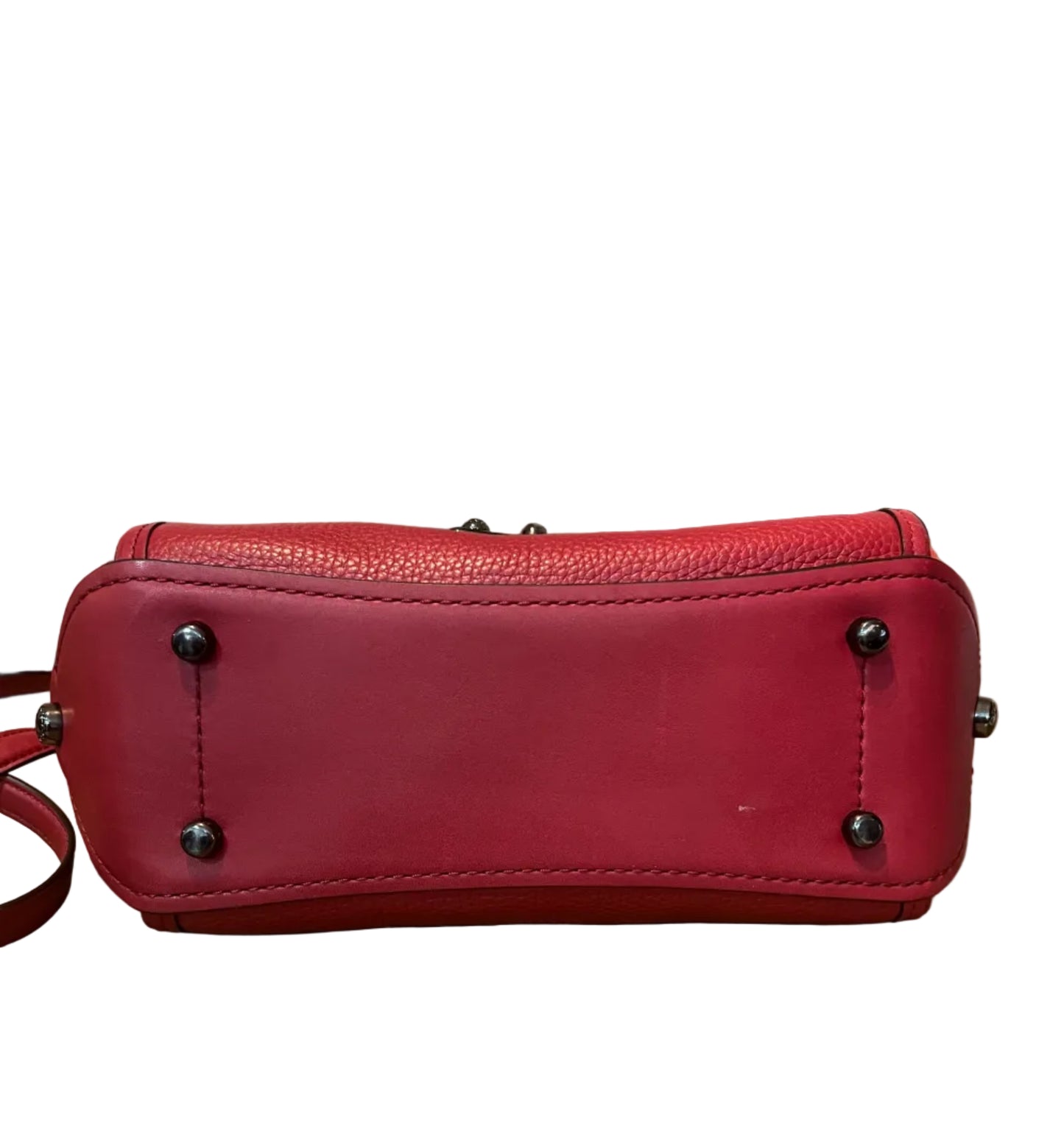 Coach Red Top Handle Leather Drifter