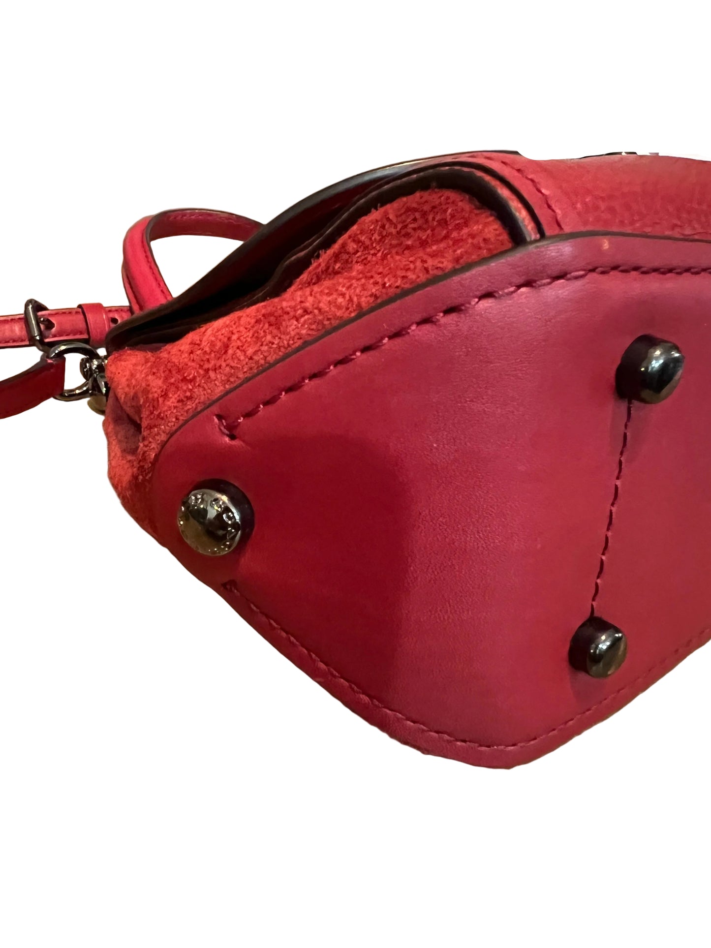Coach Red Top Handle Leather Drifter