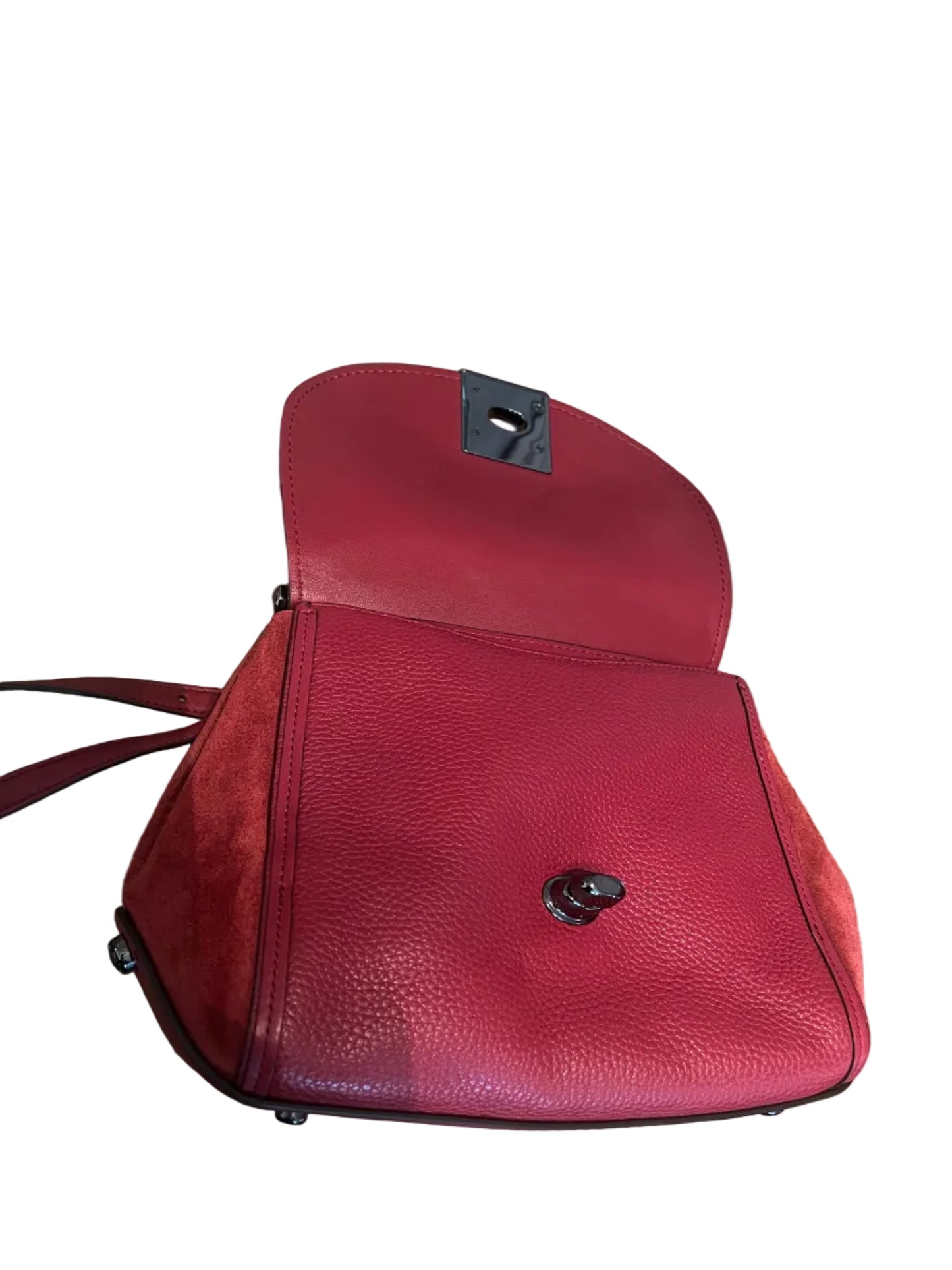 Coach Red Top Handle Leather Drifter
