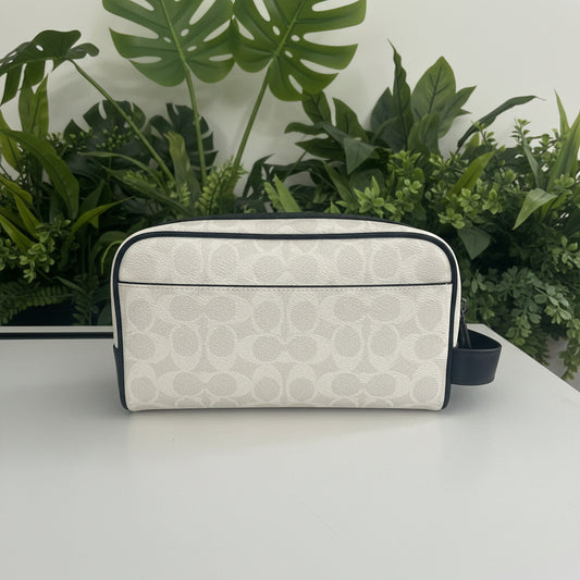 Coach White & Black Signature Travel Kit