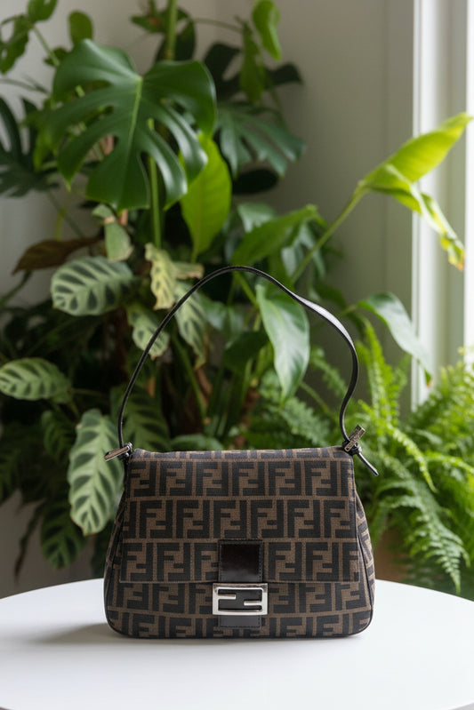 Fendi Vintage Zucca Canvas Mamma Baguette