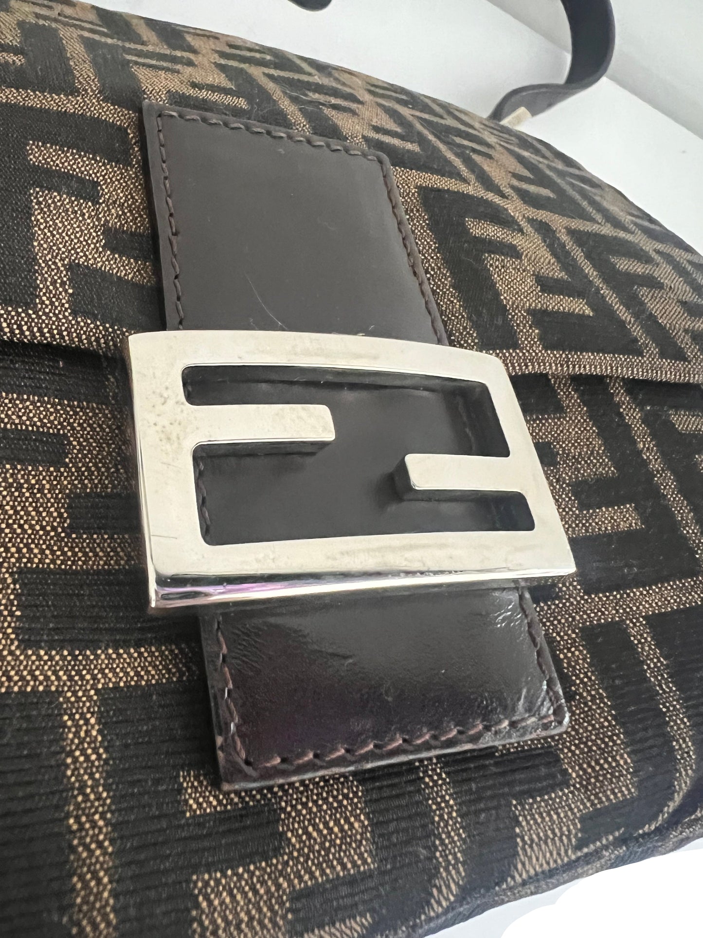 Fendi Vintage Zucca Canvas Mamma Baguette