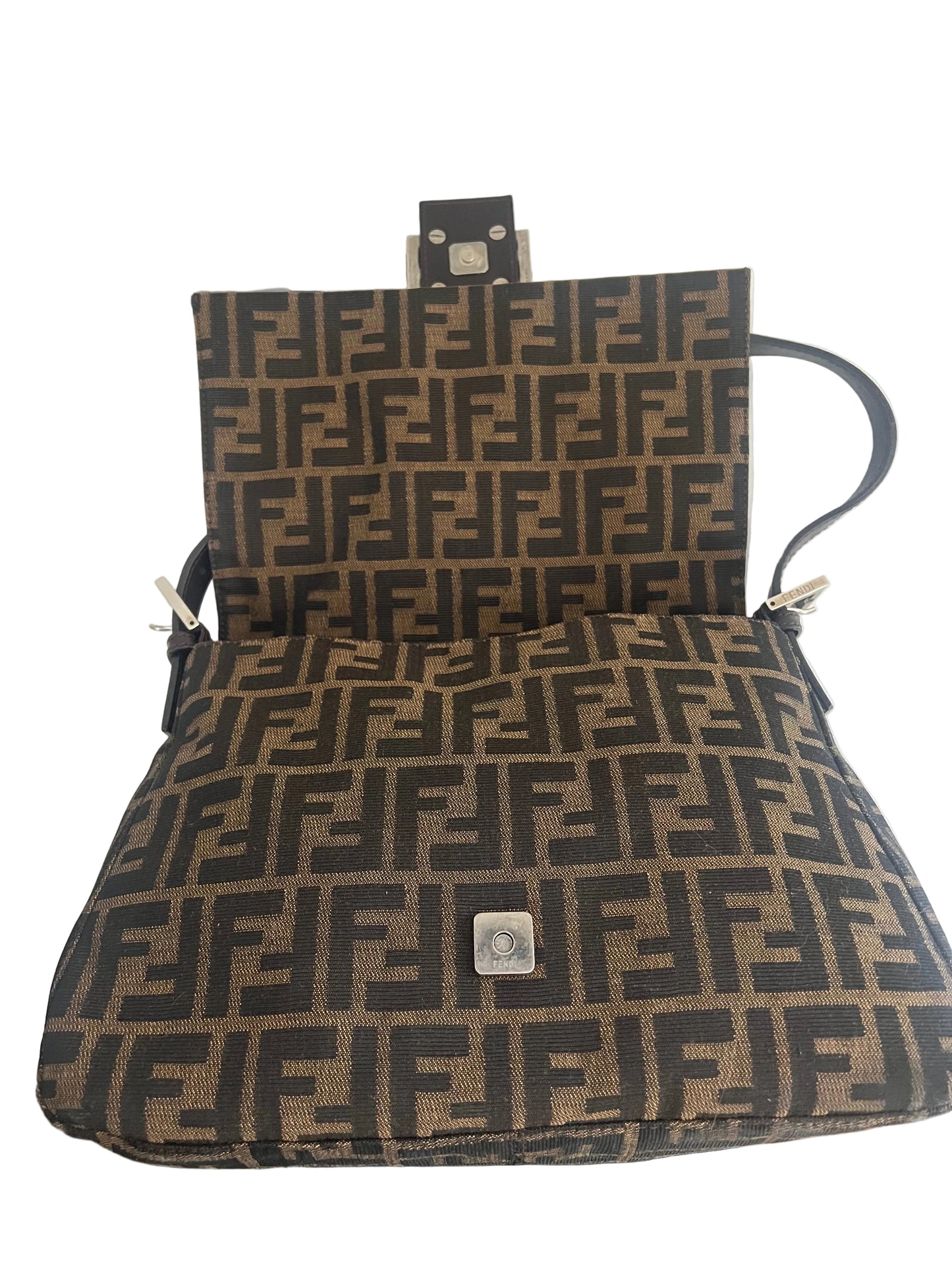 Fendi Vintage Zucca Canvas Mamma Baguette