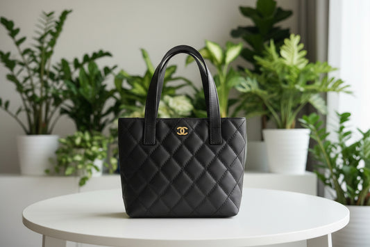 Chanel Dark Brown Quilted Leather Tote