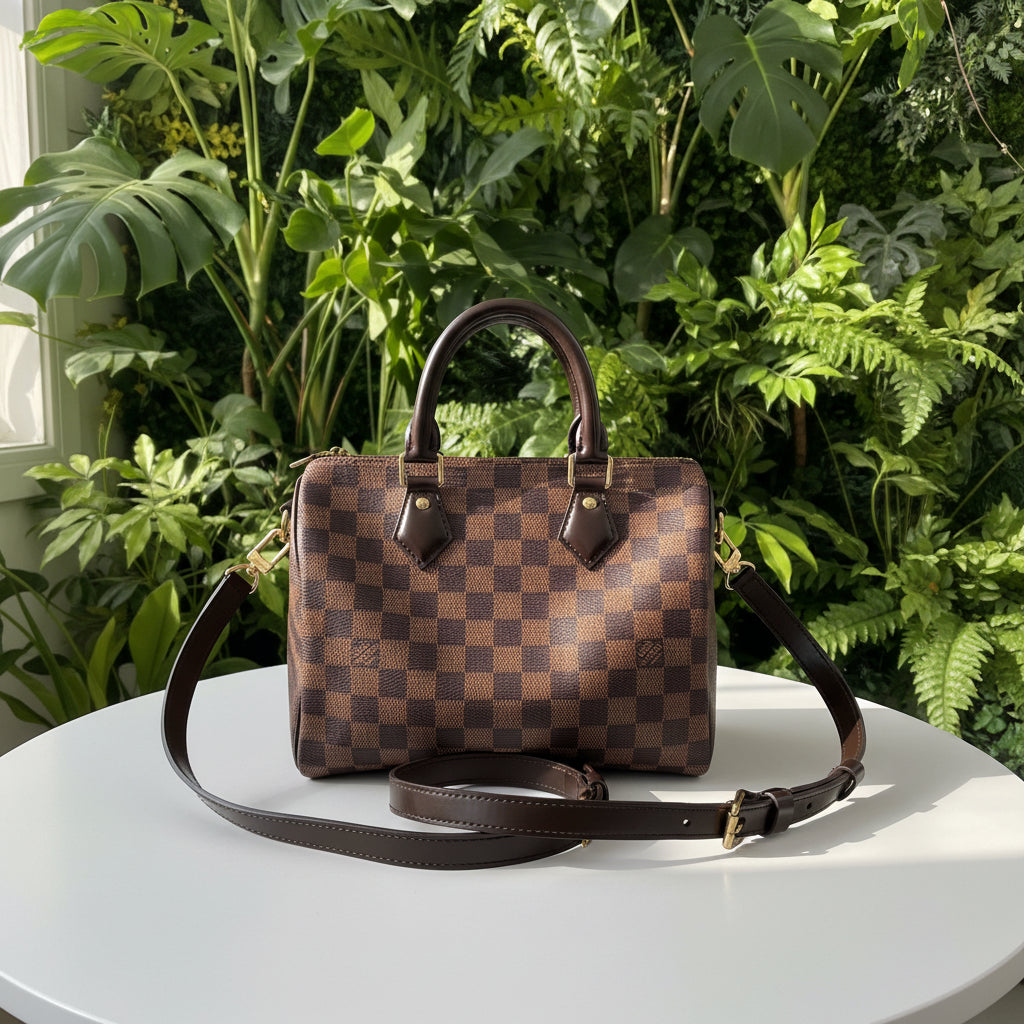 Louis Vuitton Damier Ebene Speedy 25 Bandouliere