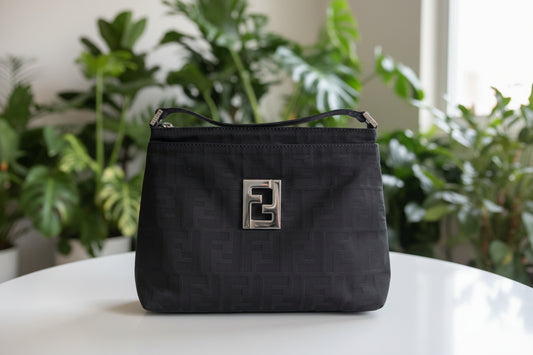 Fendi Black Zucca Shoulder Bag