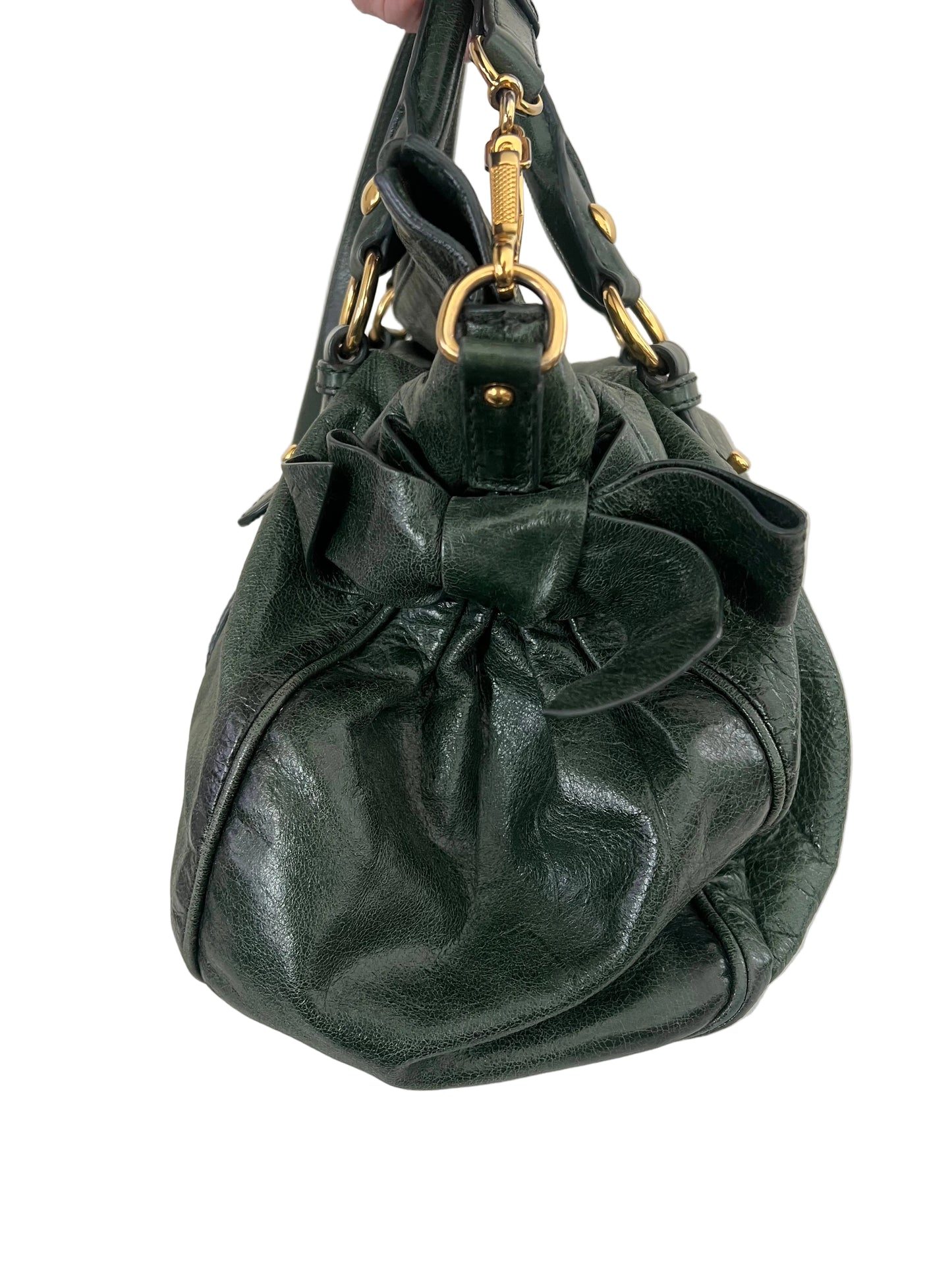 Miu Miu Vintage Vitello Lux Bow Satchel