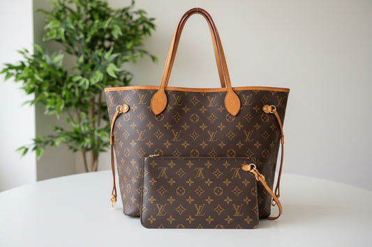 Louis Vuitton Monogram Neverfull Mimosa Interior with Pouch - RARE