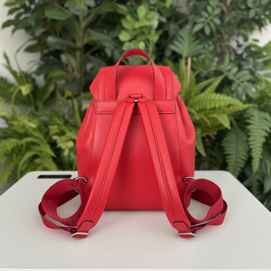 Coach Apple Red Smooth Leather Pace Backpack