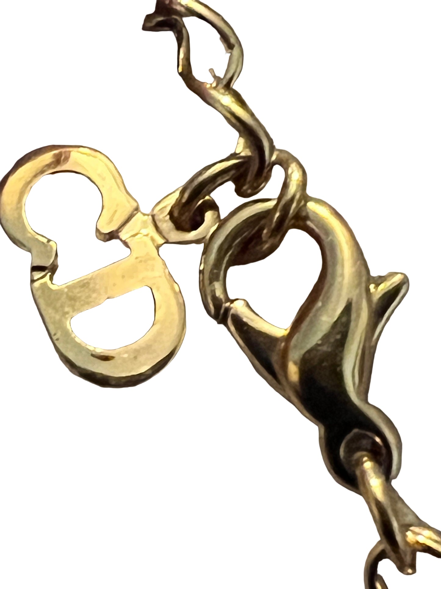 Dior Vintage Bar Logo Necklace with Crystals