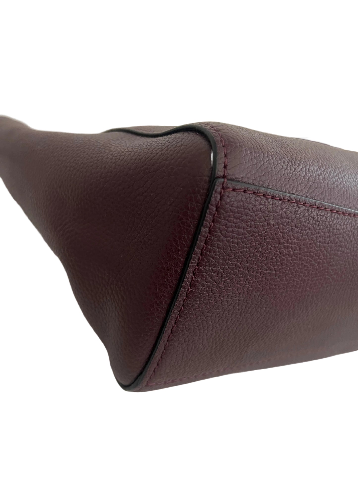 Coach Oxblood Turnlock Chain Tote 27