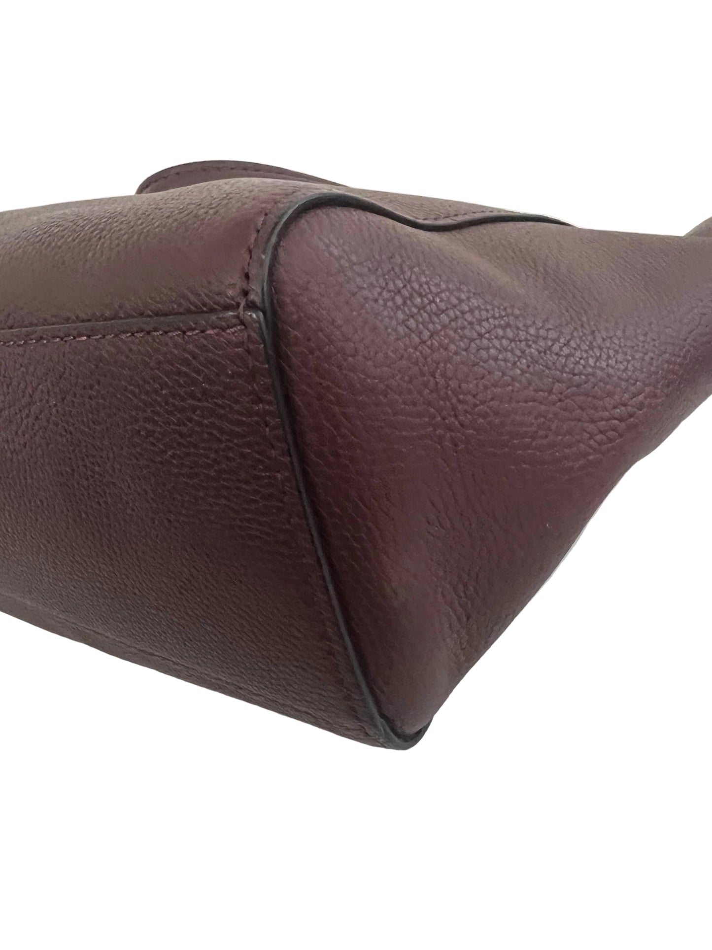 Coach Oxblood Turnlock Chain Tote 27
