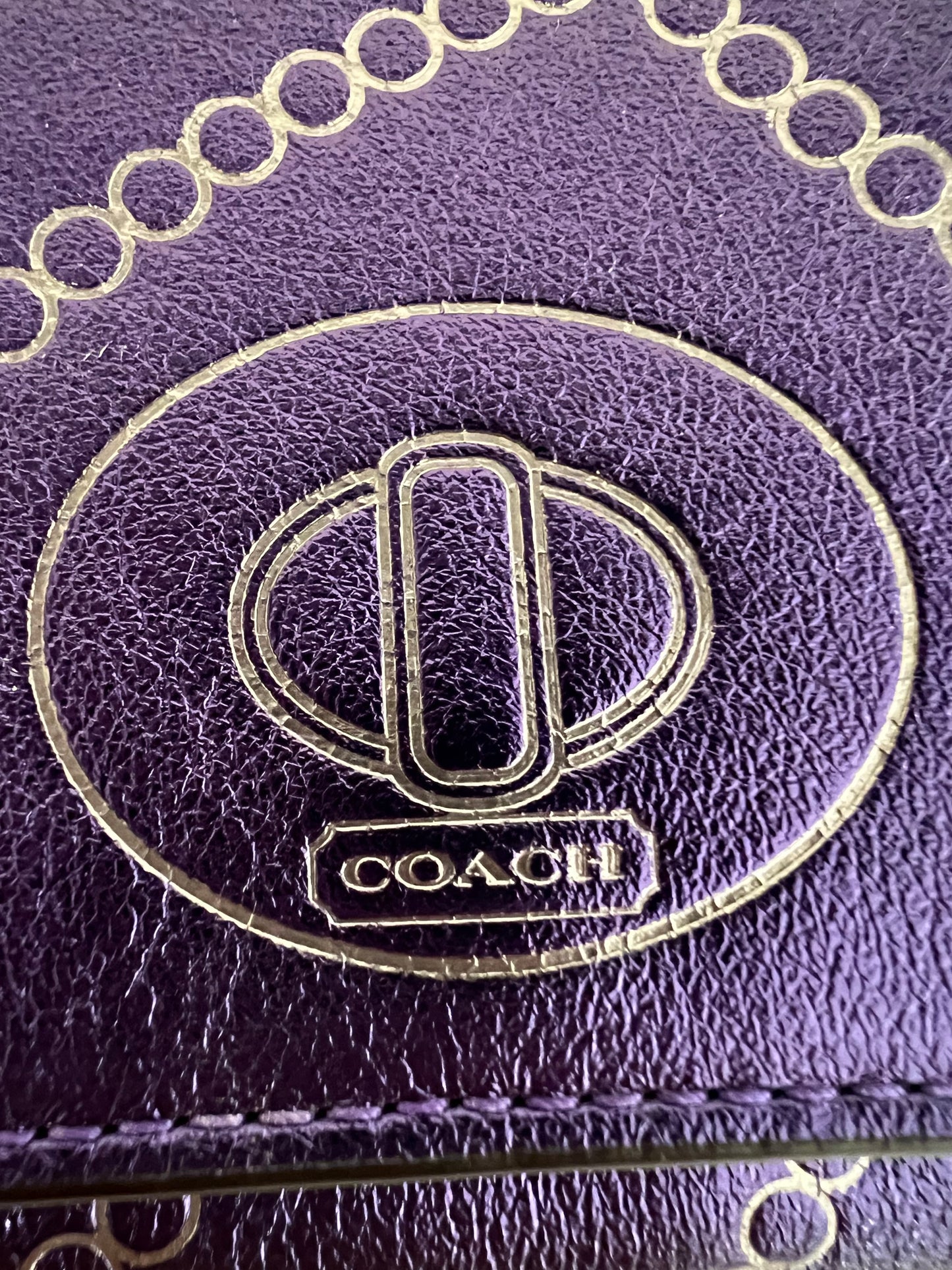 Coach Vintage Purple Leather Wallet