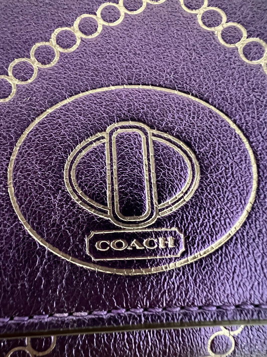 Coach Vintage Purple Leather Wallet