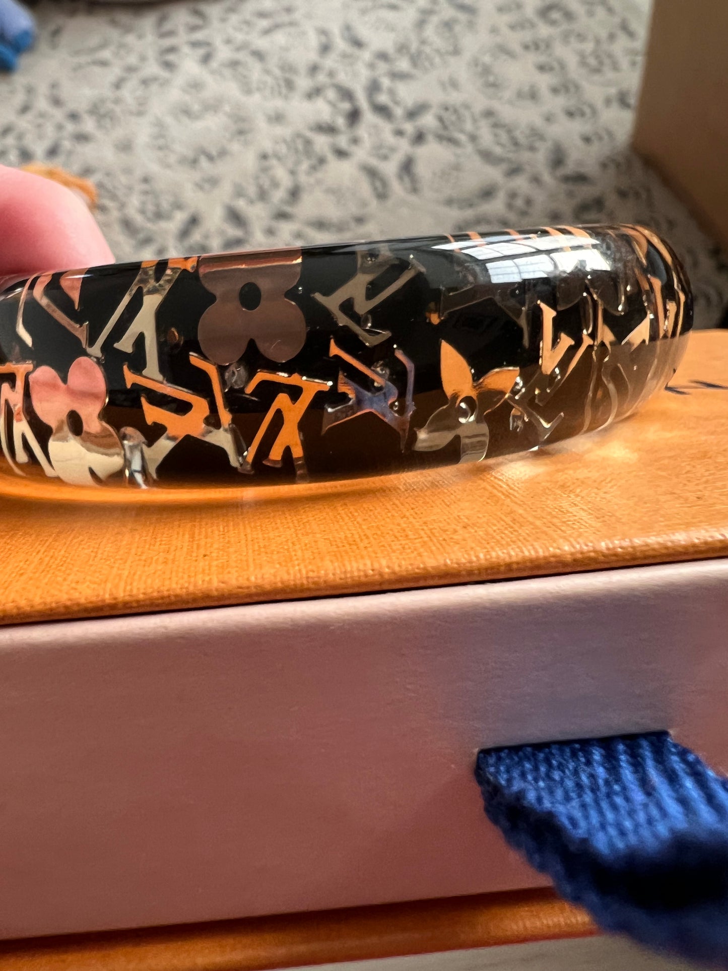Louis Vuitton Resin and Crystal Wide Inclusion Bracelet