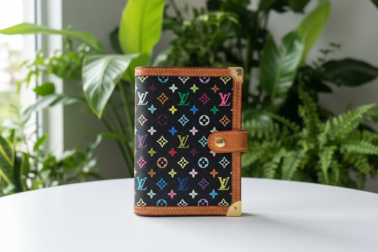 Louis Vuitton Murakami Black Multicolor Agenda PM