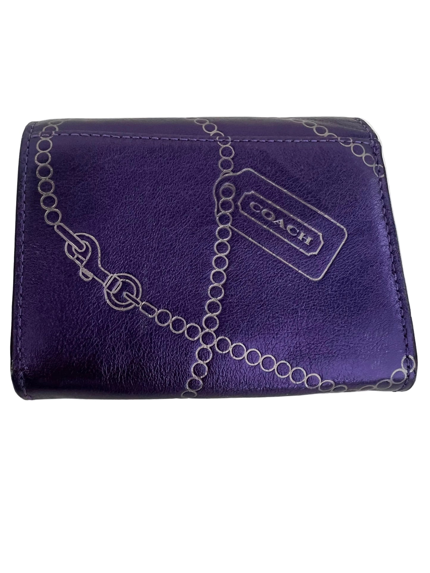 Coach Vintage Purple Leather Wallet