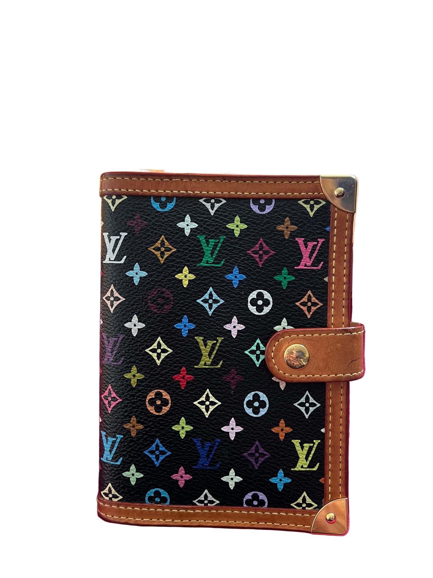 Louis Vuitton Murakami Black Multicolor Agenda PM