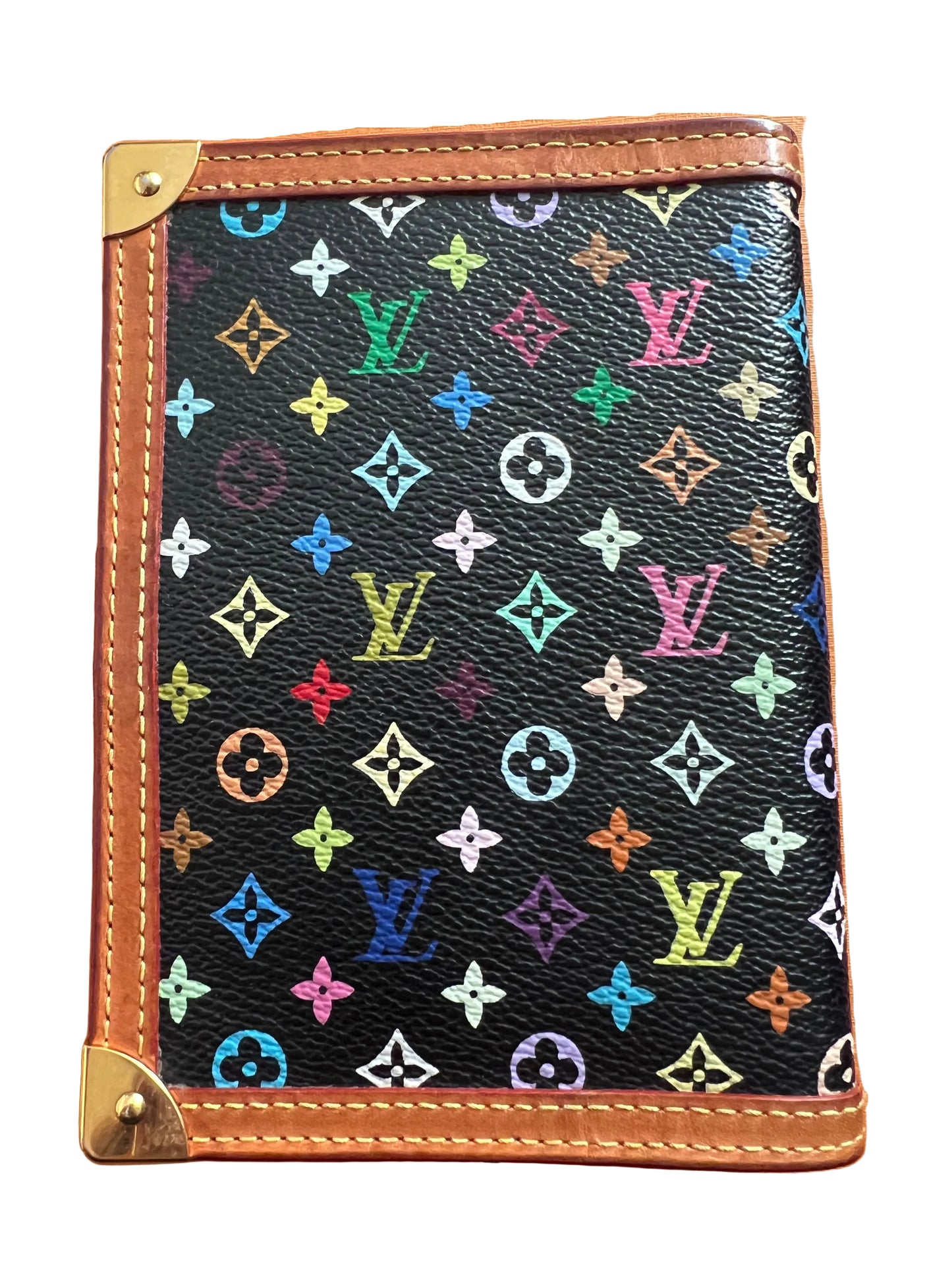 Louis Vuitton Murakami Black Multicolor Agenda PM