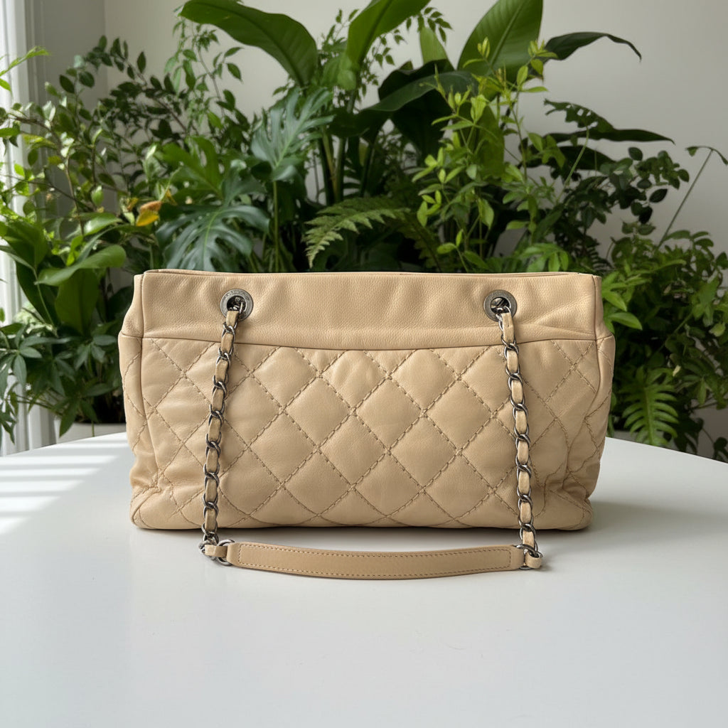 Chanel Beige Wild Stitch Tote
