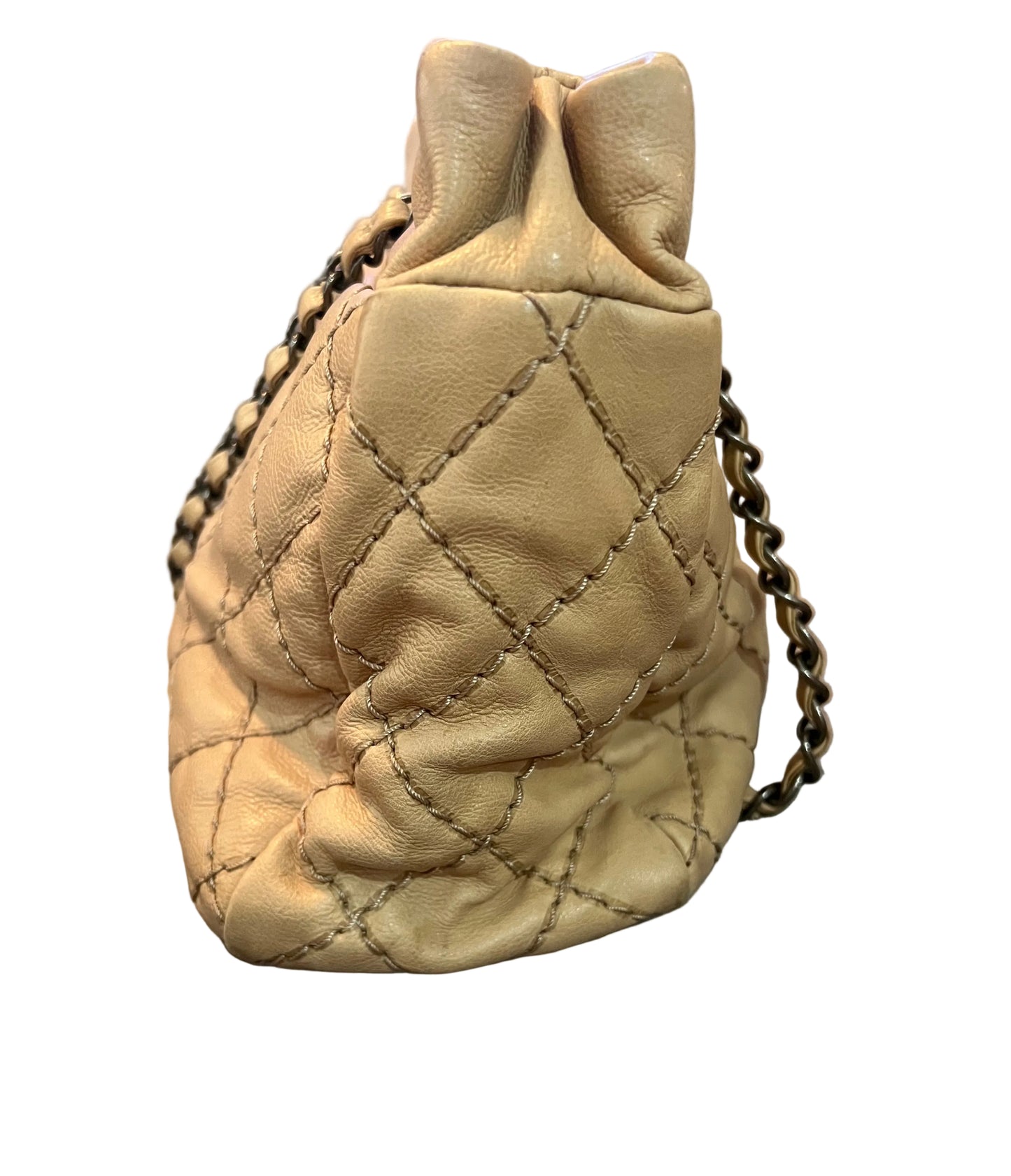 Chanel Beige Wild Stitch Tote