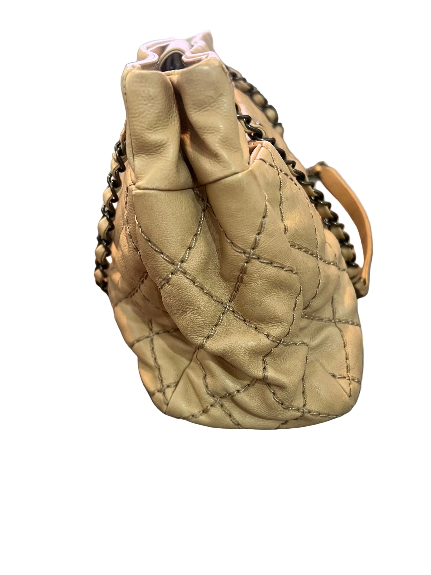 Chanel Beige Wild Stitch Tote