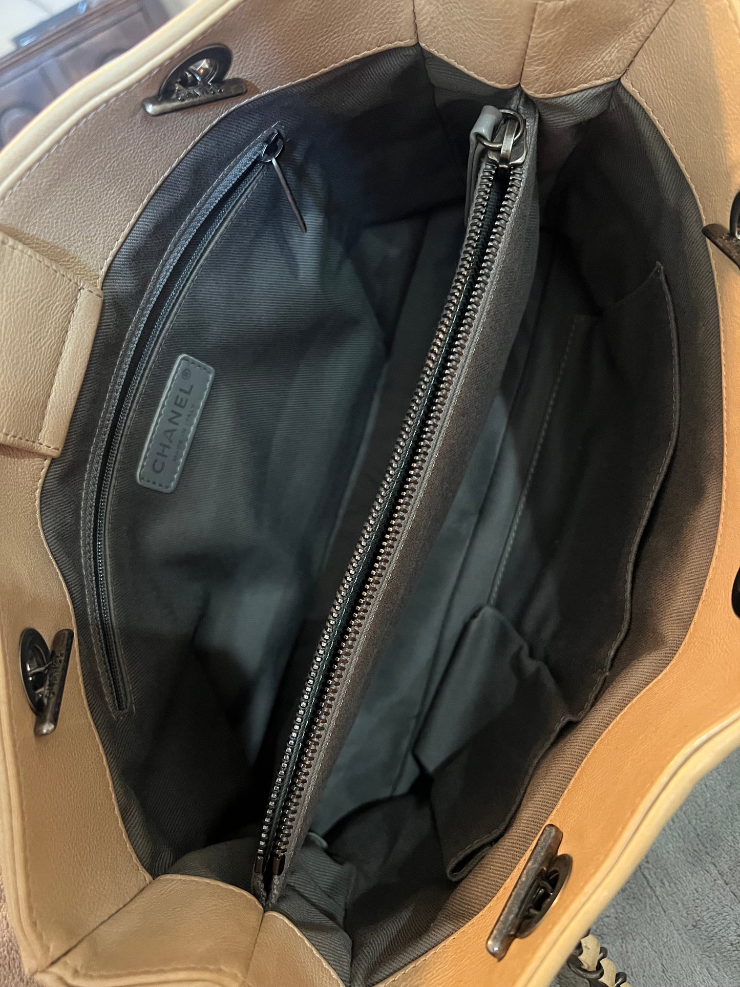 Chanel Beige Wild Stitch Tote
