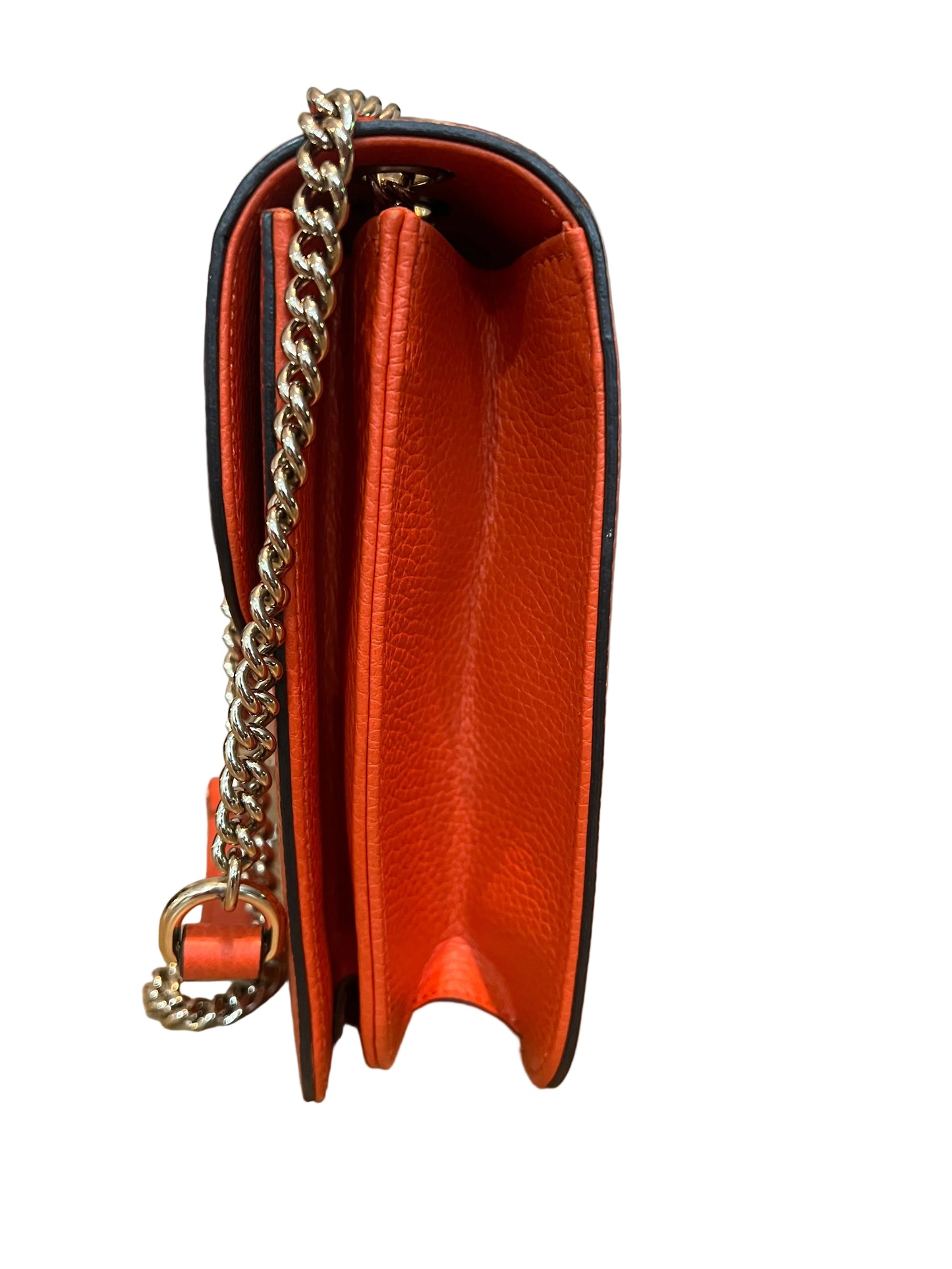 Gucci Sun Orange Calfskin Interlocking G Shoulder Bag