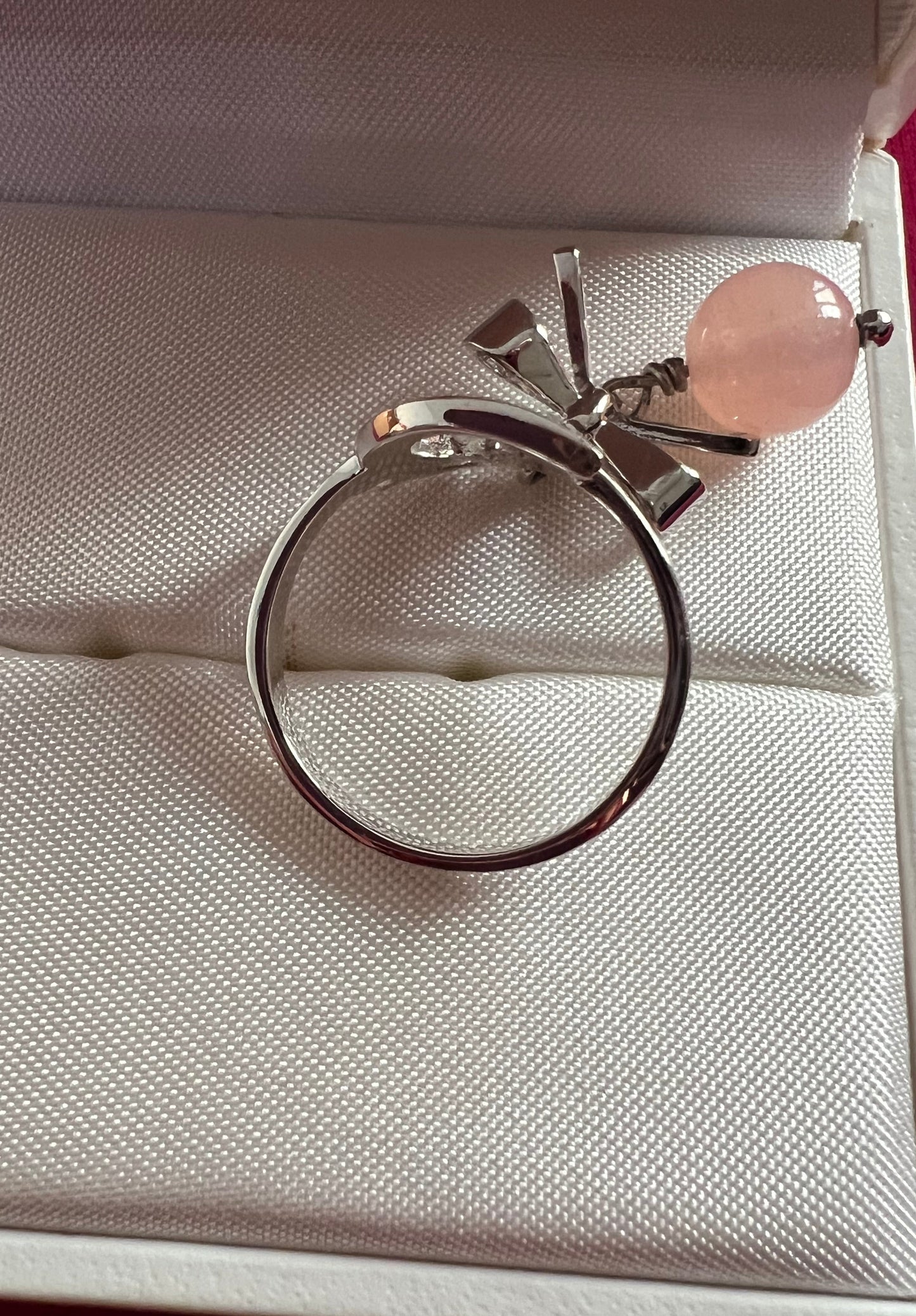 Dior Silver Toned Pink Ring
