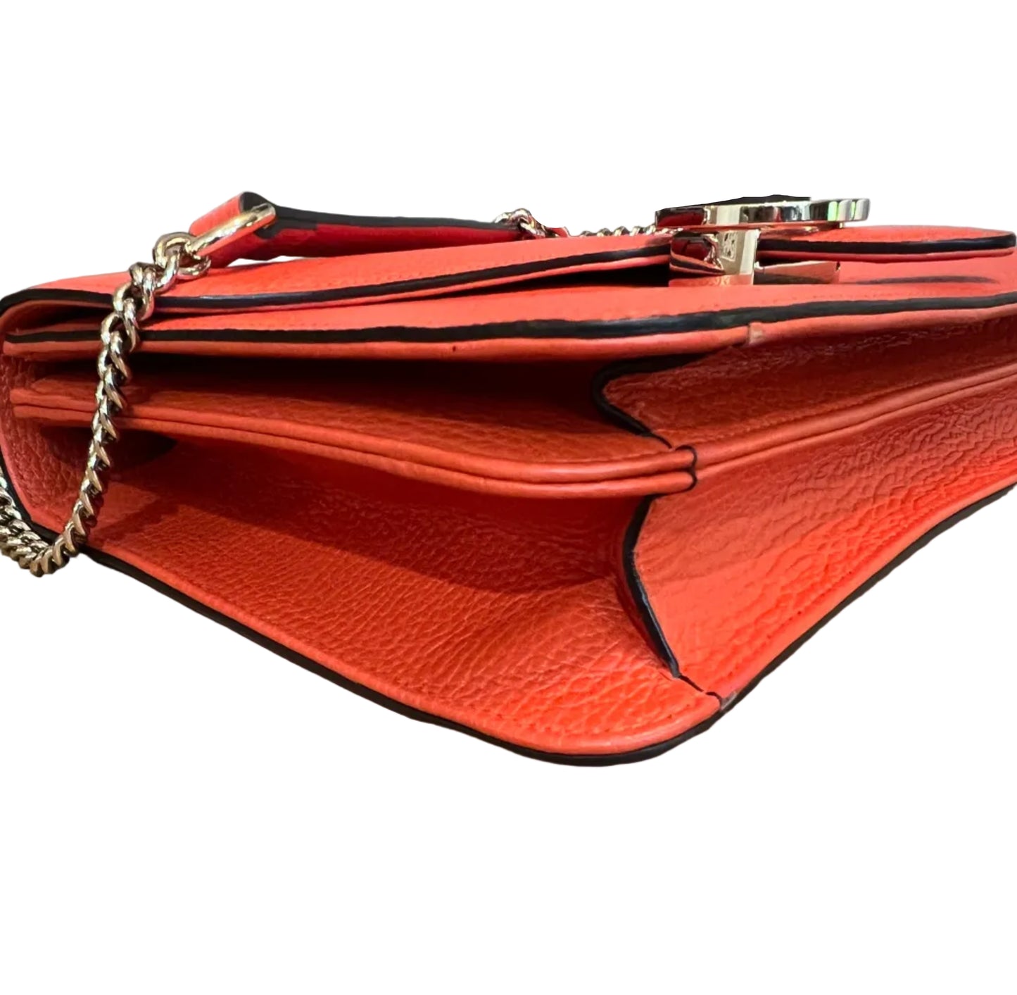 Gucci Sun Orange Calfskin Interlocking G Shoulder Bag