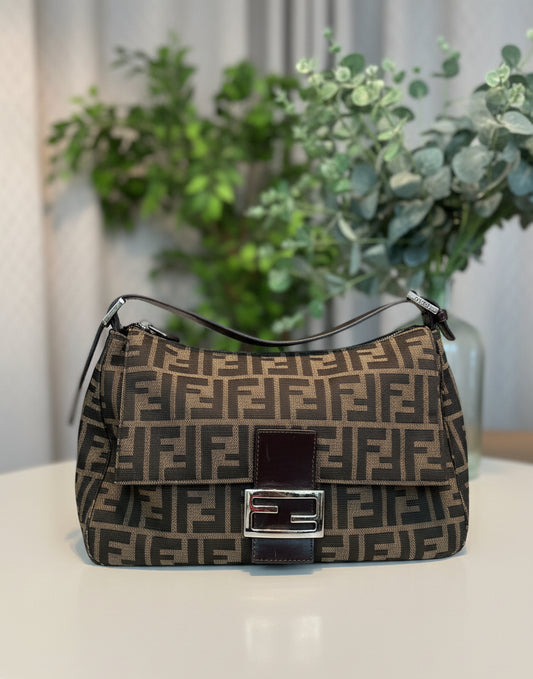 Fendi Zucca Canvas Mamma Baguette