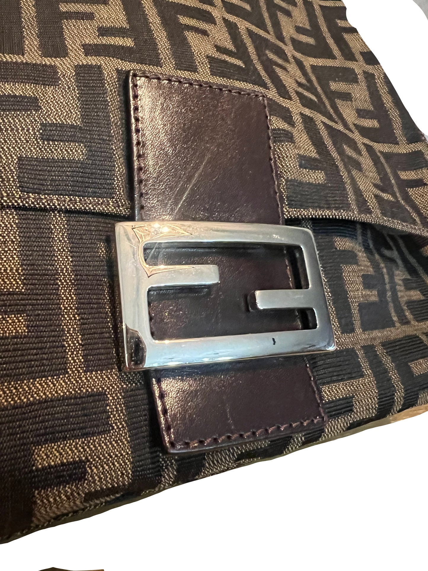 Fendi Zucca Canvas Mamma Baguette