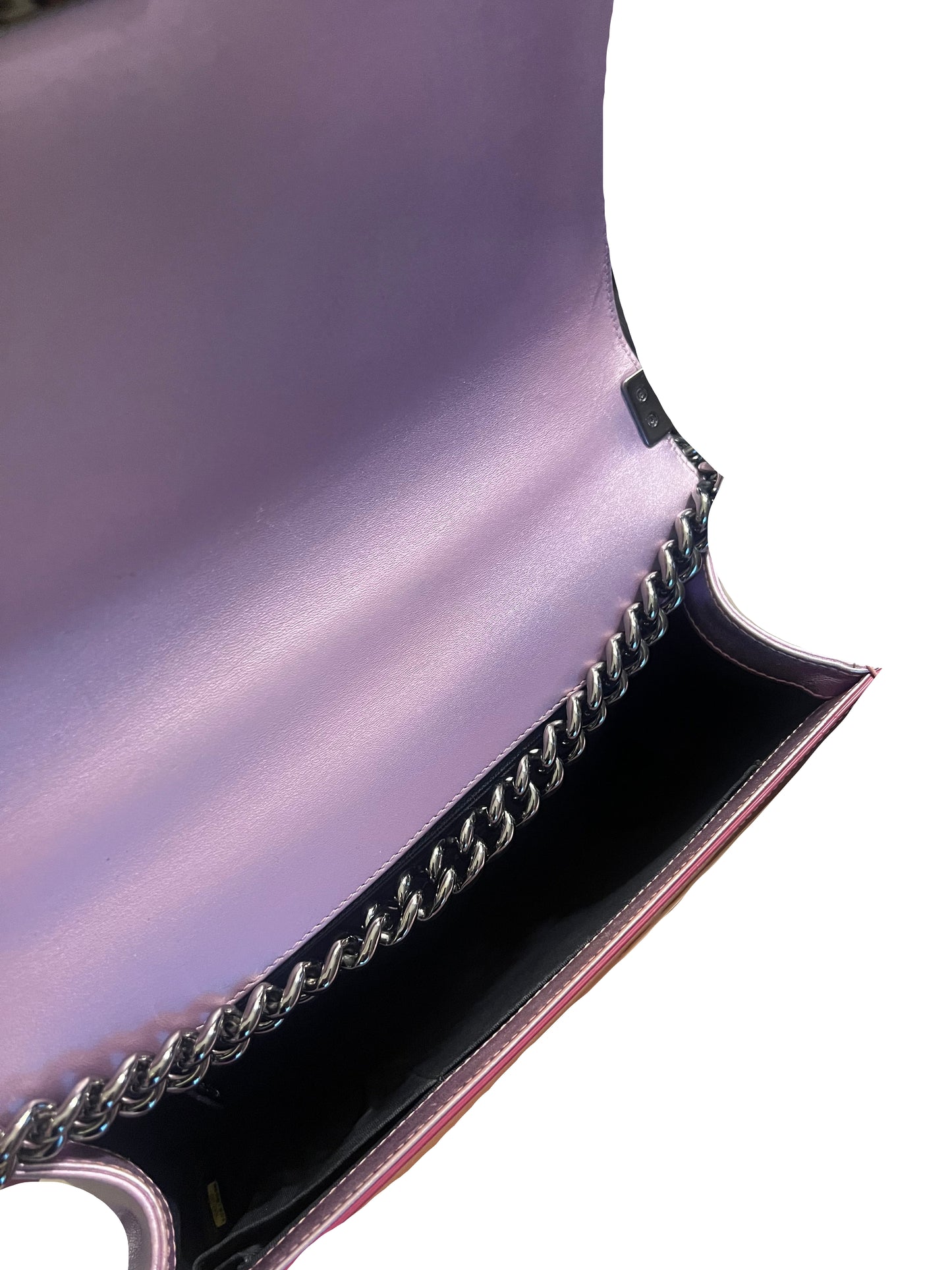 Chanel Patent Copper and Purple Boy Bag