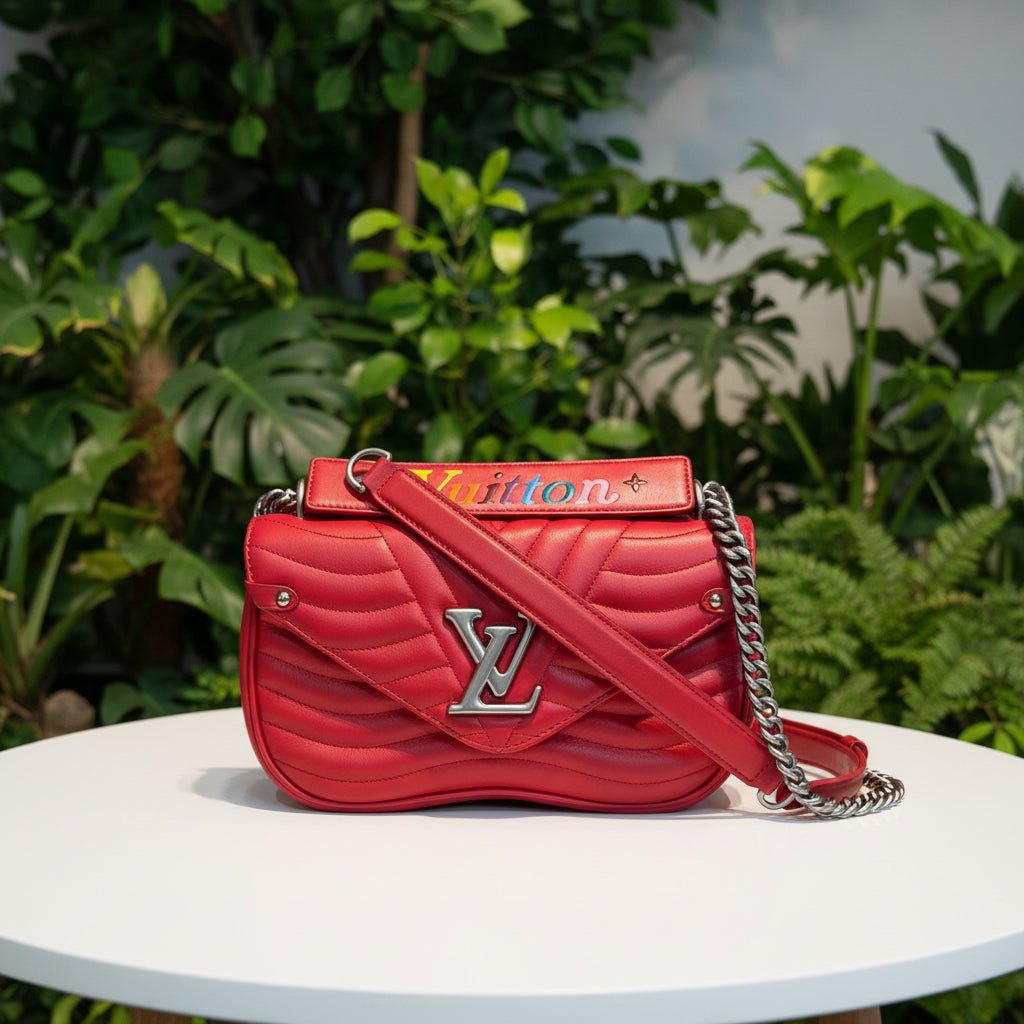 Louis Vuitton New Wave MM Calfskin Red