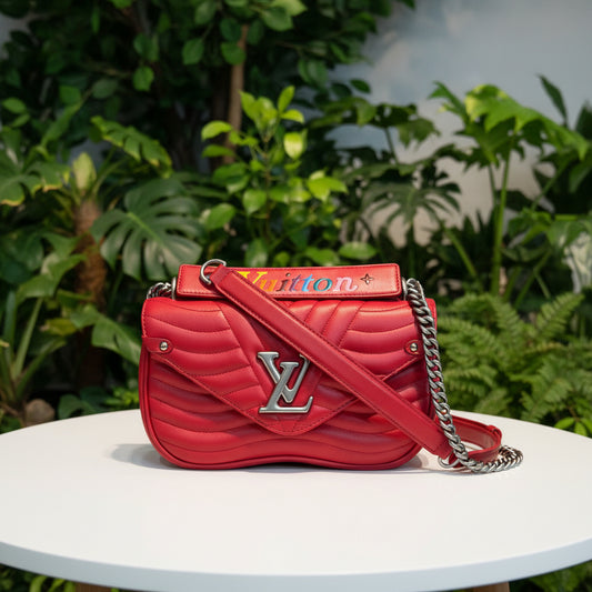 Louis Vuitton New Wave MM Calfskin Red