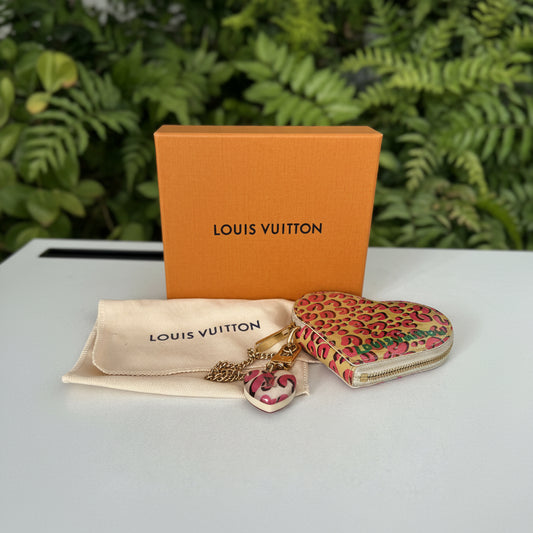 Louis Vuitton Vernis Leopard Heart Coin Pouch Stephen Sprouse Limited Edition