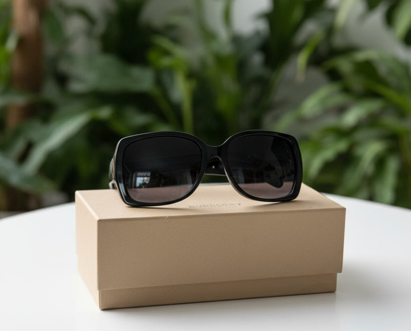 Burberry Black Nova Check Sunglasses