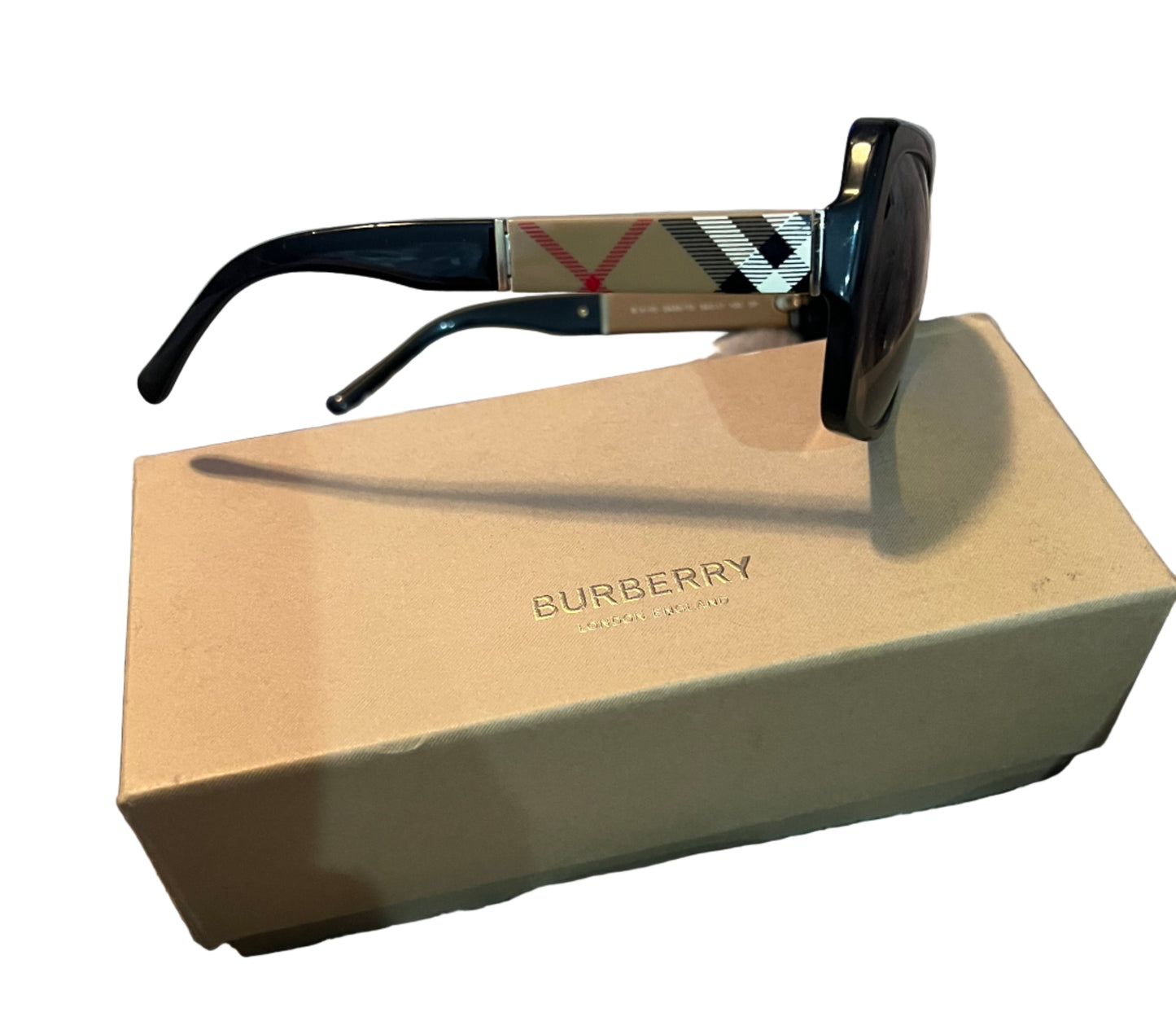 Burberry Black Nova Check Sunglasses