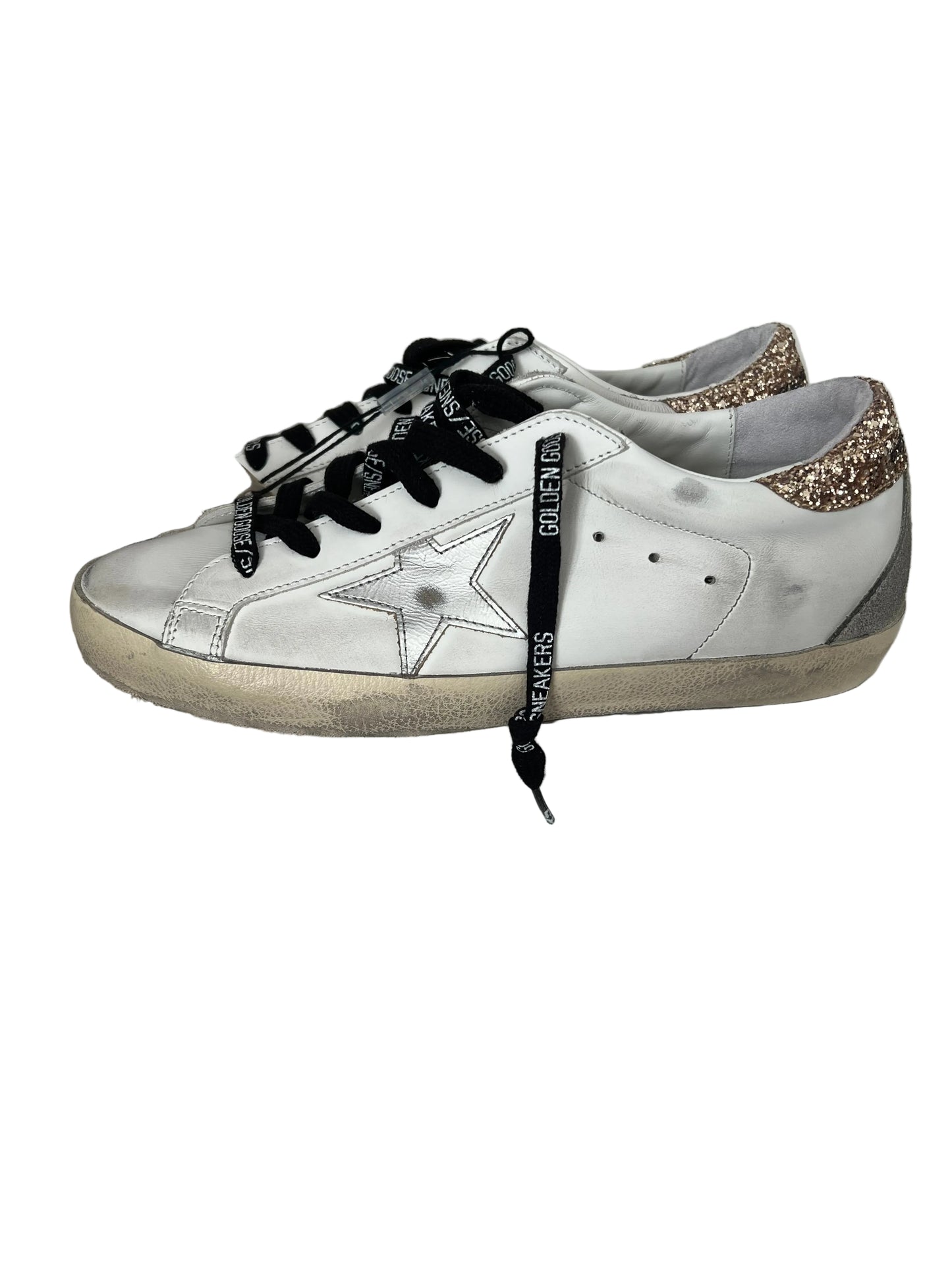 Golden Goose Super Star Gold Glitter Heel