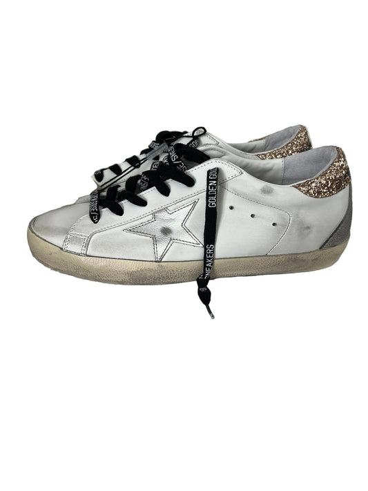Golden Goose Super Star Gold Glitter Heel