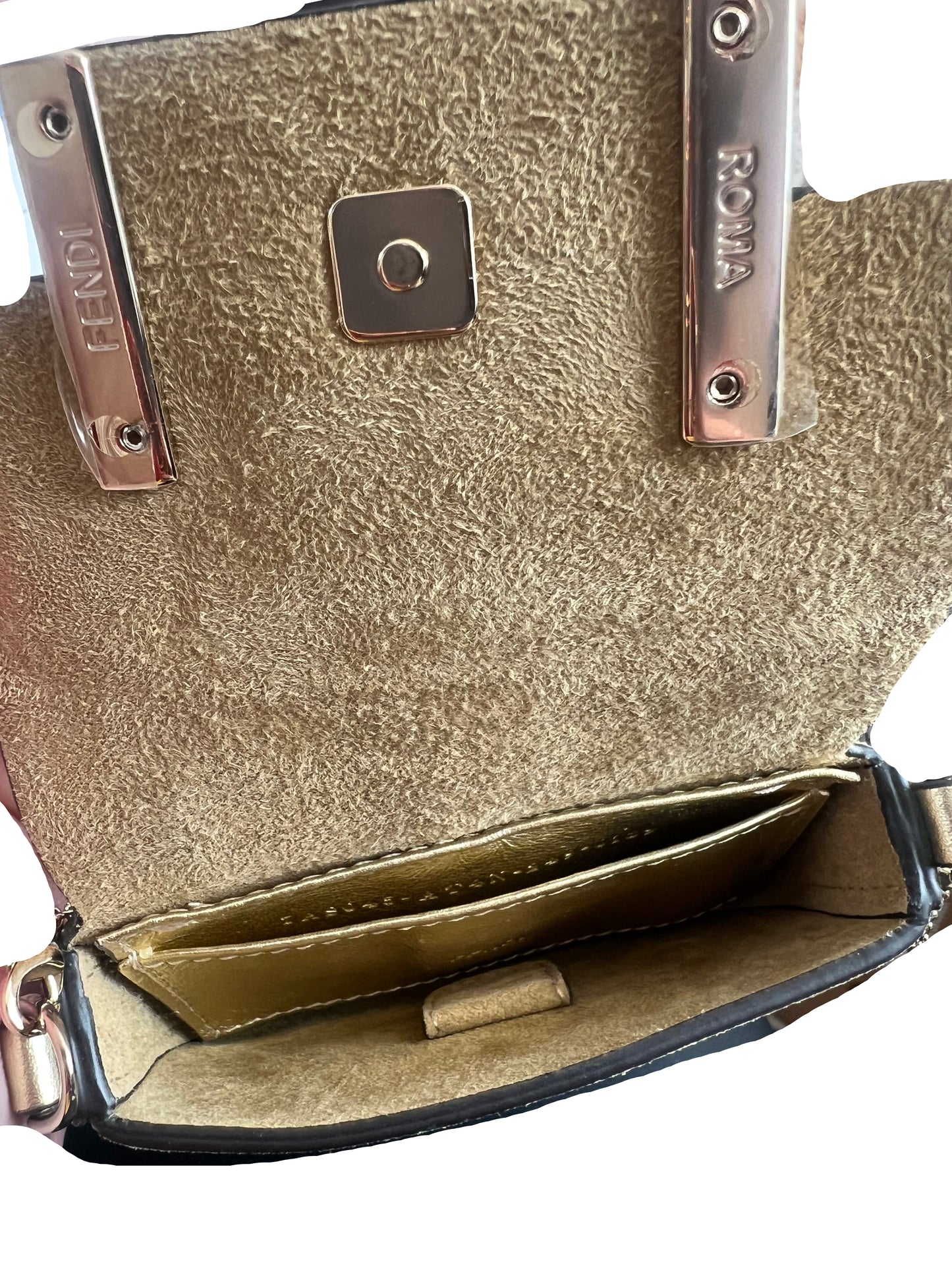 Fendi Nano Green Crystal Baguette