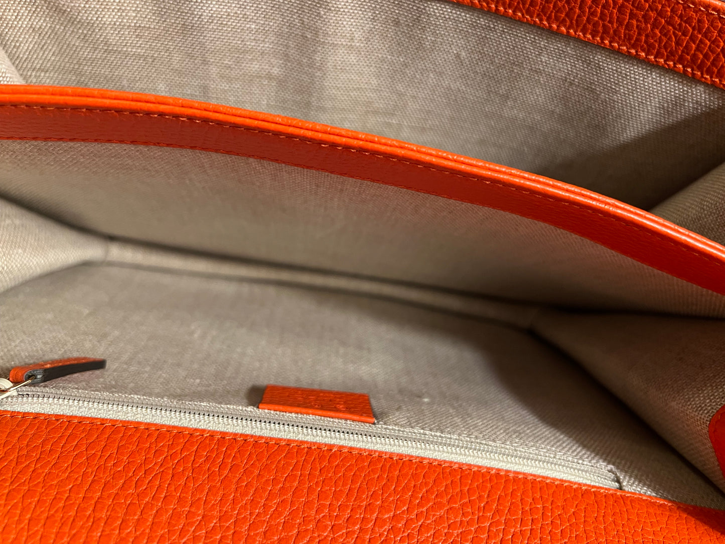 Gucci Sun Orange Calfskin Interlocking G Shoulder Bag