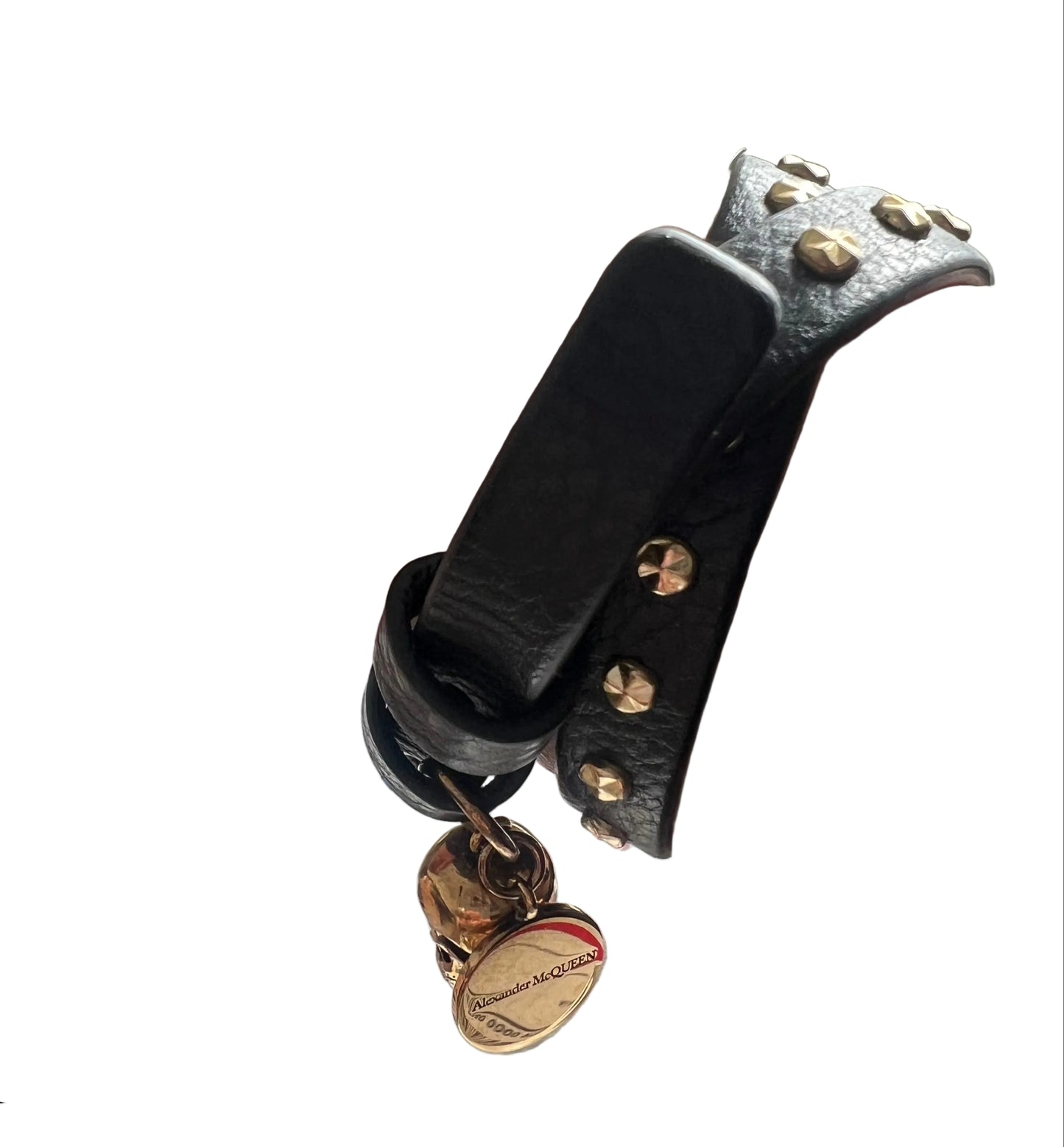 Alexander McQueen Leather Double Wrap Bracelet with Skull