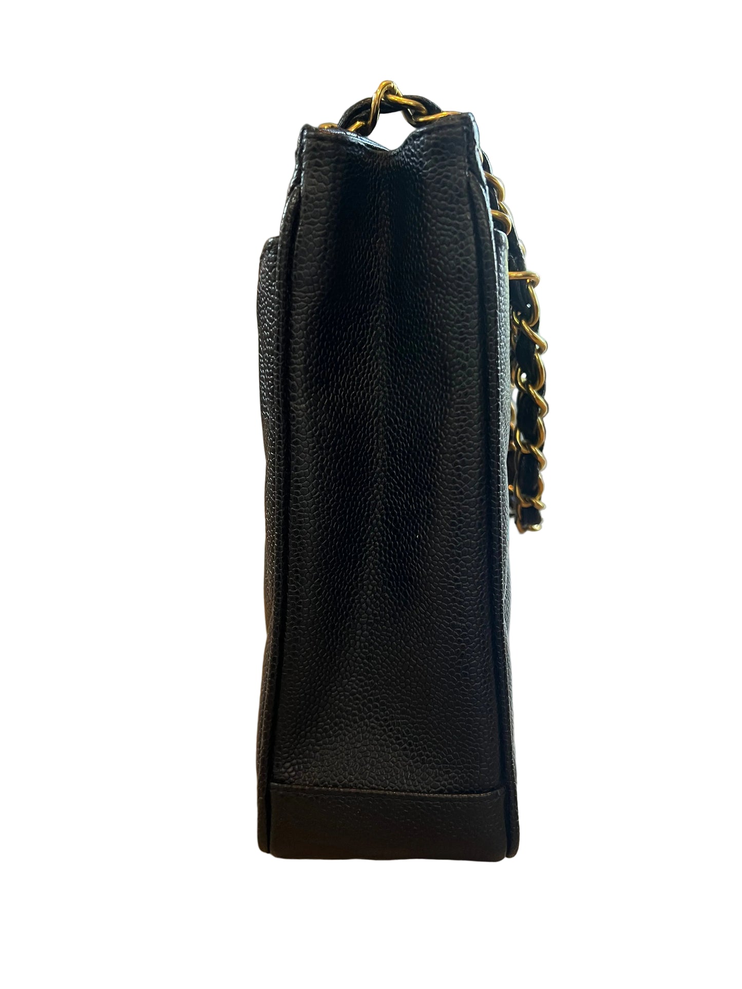 Chanel Vintage Black Caviar CC Turnlock Tote
