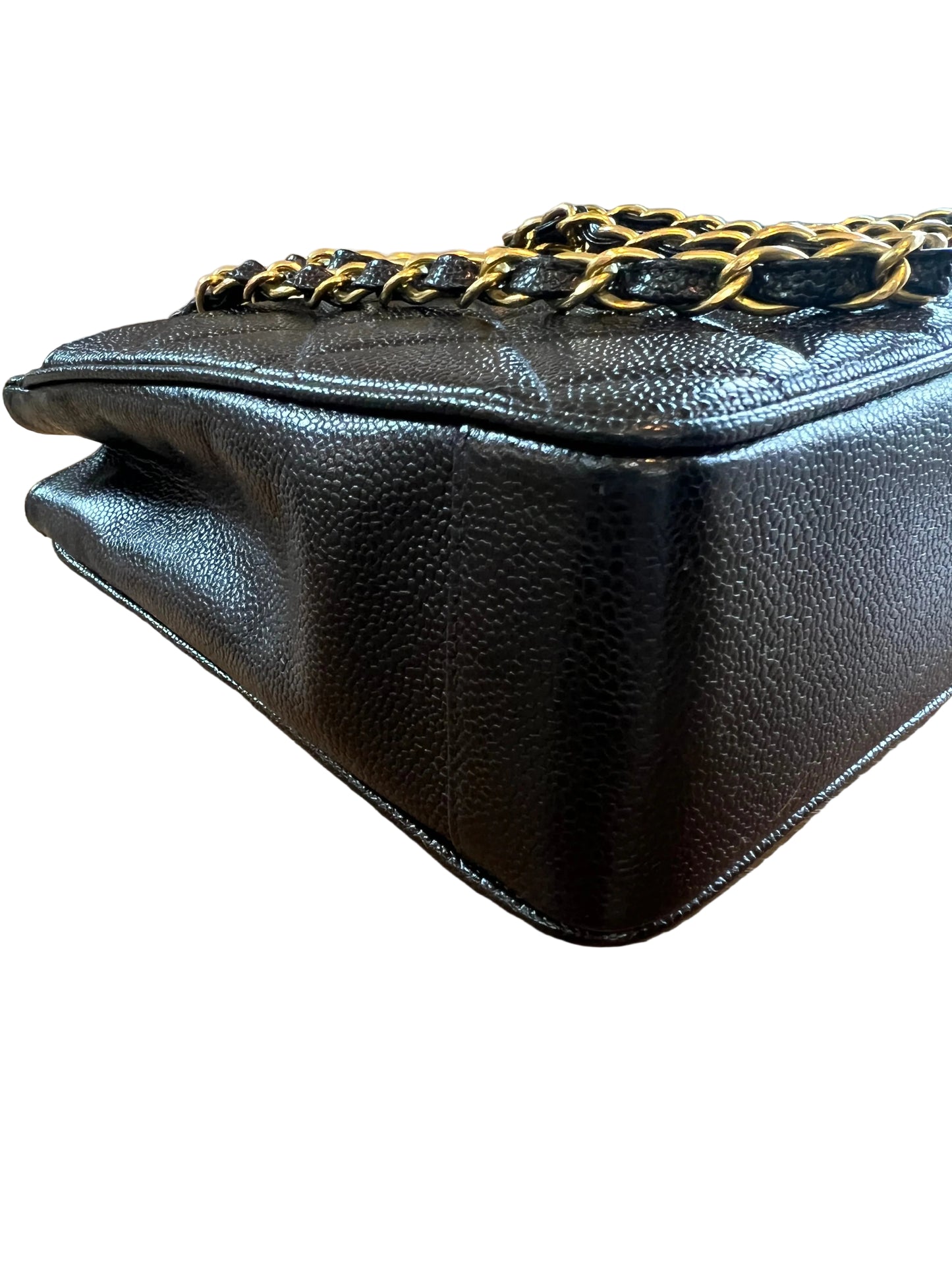 Chanel Vintage Black Caviar CC Turnlock Tote