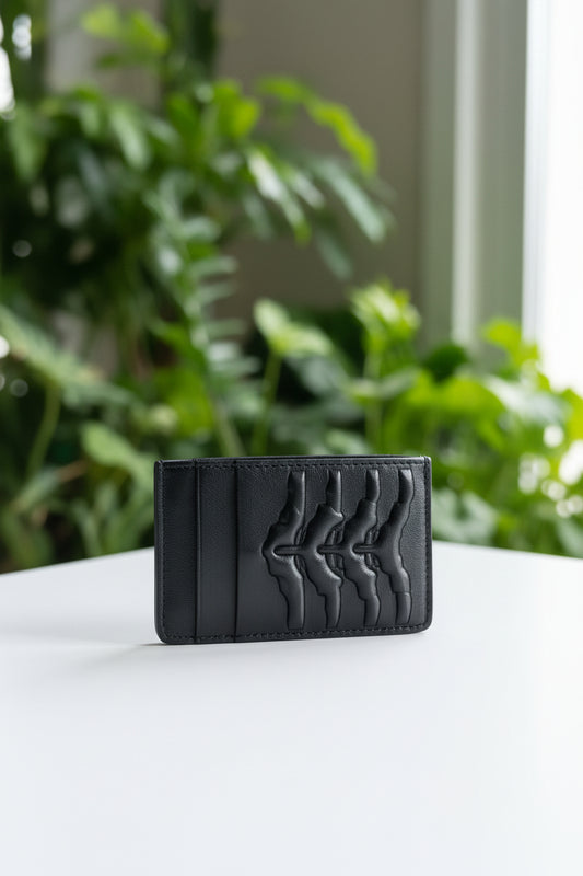 Alexander McQueen Black Leather Card Holder
