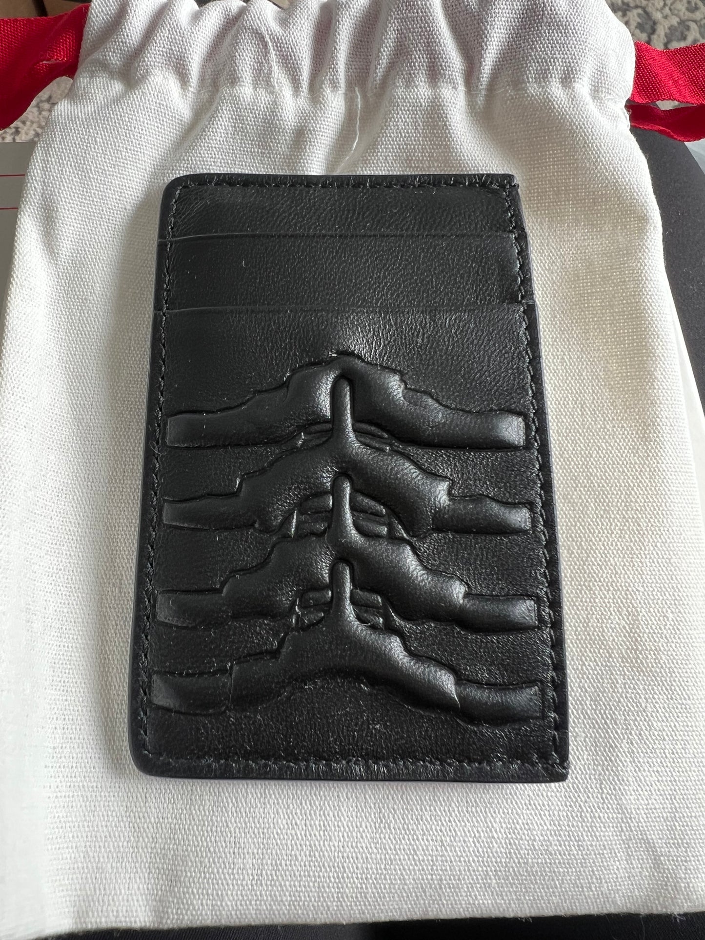 Alexander McQueen Black Leather Card Holder