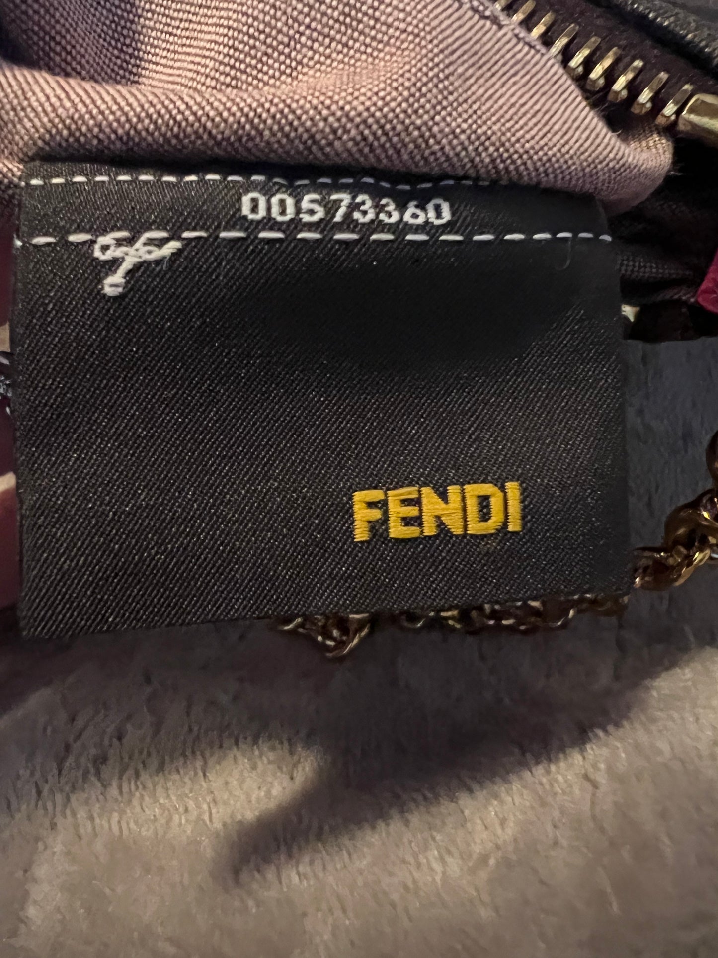 Fendi Spalmati Zucca Canvas Pochette