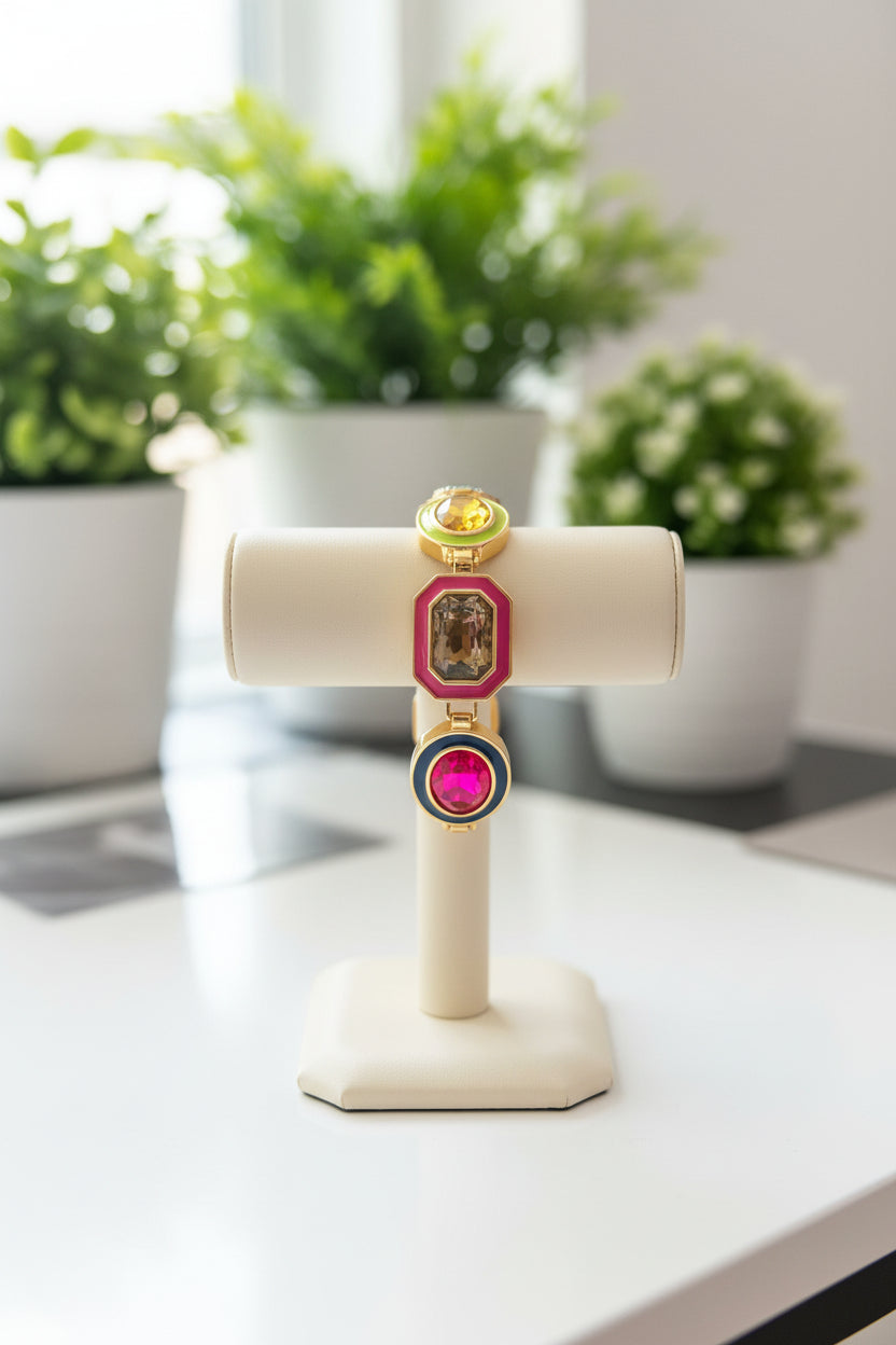 Kurt Geiger Rainbow Stone Statement Bracelet