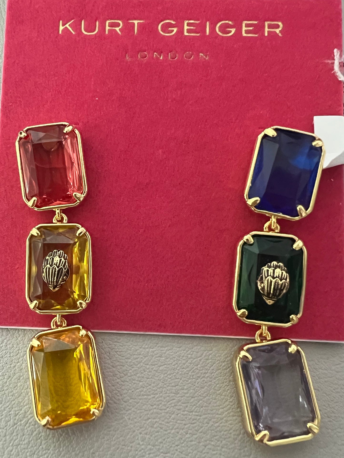 Kurt Geiger Rainbow Stone Drop Earrings